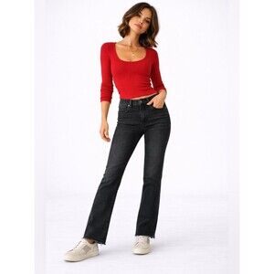 Levi’s 315 Shaping Bootcut Jeans Black Wash Mid Rise Stretch 32 Western Festival